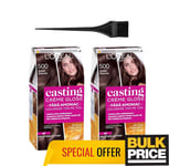 L'Oreal Casting Creme Gloss 500 Light Brown Hair Color 2-Pack