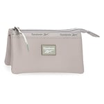 Reebok Tina Trousse De Toilette Trois Compartiments Gris 17,5x9,5x2 cms Cuir Synthétique