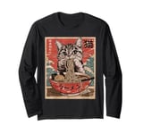 Manga Anime Kawaii Otaku Style Urban Streetwear Ramen Cat Long Sleeve T-Shirt