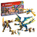 LEGO 71796 Ninjago Le Dragon Élémentaire Contre Le Robot de l’Impératrice, Grand Jouet de Construction pour Noël, avec Figurines et 6 Minifigurines Ninja, Set de Collection, Cadeau Enfants