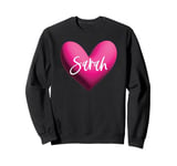 Sarah Pink Name Heart Love Woman Girl Friend Sara Sweatshirt