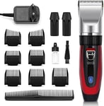 GHB Tondeuse Cheveux Hommes Tondeuses à Cheveux Professionnel Sans Fil Rechargeable avec 7 Peignes et 2 Batteries au Lithium pour Enfants Adultes Personnes Agées Salon