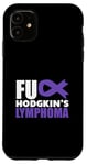 Coque pour iPhone 11 Ruban violet de sensibilisation au lymphome de Hodgkin