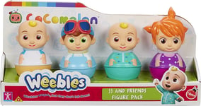 Cocomelon Weebles 4 Figure Pack, Chunky Moulded Figures, JJ, Moonbug