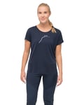 Bergans Tind Altitude Merino Tee W Navy Blue/Blueberry Milk Steep Peak (XS XS)