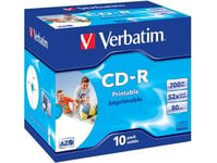 Skivspelare Cd-R 700Mb 52X Azo Print Jewel Case 10St (Vprb)