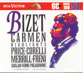 Leontyne Price, Bernard Demigny, Franco Corelli, Frank Schooten, Geneviève Macaux, JeanChristophe Benoit, Maurice Besançon, Mirella Freni, Monique Linval, Robert Merrill, Vienna State Opera Chorus  Carmen [highlights]  CD