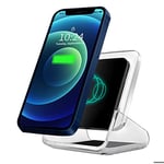 Boobaaa Wireless Charger with Phone Holder, Phone Stand with Charging Stations Detachable&Portable and high-Speed Fast Wireless Charger Bracket, Compatible with Apple and Android Phone（black）
