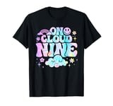 On Cloud Nine Bday 9 Year Old Birthday Girl Rainbow Tie Dye T-Shirt