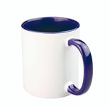 Craftelier - Tasse en céramique avec poignée pour sublimation - Résultat permanent | Passe au lave-vaisselle et au micro-ondes | Capacité : 350 ml - Dimensions : 8 x 9,5 cm | Couleur blanche avec