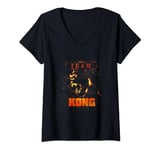 Godzilla vs Kong - Officiel de l'équipe Kong Monarch T-Shirt avec Col en V