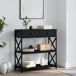 Prolenta Premium - Furniture Limited - Table console noir 75x28x75 cm bois