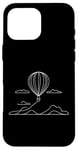 Coque pour iPhone 16 Pro Max Ballon à air One Line Art Dessin