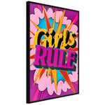 Plakat - Girls Rule II - 40 x 60 cm - Sort ramme