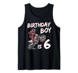 Motocross 6th Birthday Girl 6 Year Old Dirt Bike Tank Top