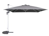 Parasol déporté droit carré Equador Ardoise avec LED 3 x 3 m - Hespéride