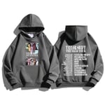 Herr Dam Taylor The Eras Tour Höst/vinter Taylor SwiftFashion Hoodie Fan Hoodie grå-vit gray-white XS