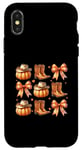 Coque pour iPhone X/XS Bottes citrouille Western Autumn Vibes Cozy Season Automne