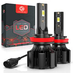 CAR WORK BOX H11 LED 15000LM Ampoules H8 H9 Lampe Phares pour Voiture 12V, 80W 6500K