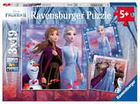 Ravensburger - Puzzle Enfant - Lot de 3 puzzles 49 pièces - Le voyage commence / Disney La Reine des Neiges 2 - Fille ou garçon dès 5 ans - Puzzle de qualité supérieure - 3 posters inclus - 05011