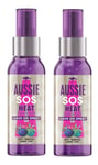 2x  Aussie SOS Heat Saviour Leave On Spray Heat Protection (2x 100ml)