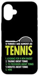 Coque pour iPhone 16 Plus 5 choses que j'aime presque comme raquette de tennis vin