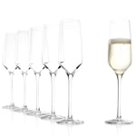 Stölzle_Lausitz Verres à Champagne Experience Lot de 6, 190 ml – Élégantes Flûtes Cristal pour Champagne & Prosecco – Résistants & Lavables en Machine