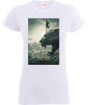 T-Shirt Femme Affiche Black Panther - Blanc - M - Blanc