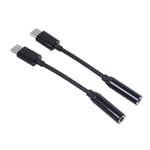 2 Pack USB C to 3.5mm Headphone Jack Adapter, Type C Male to 3.5mm Female6156