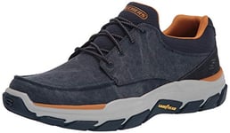 Skechers Homme Respecté-Loleto MOC Toe Bungee Lace Slip on, Bleu Marine, 46 EU X-Large