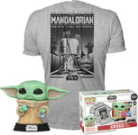 Funko Pop! + T-paita Mandalorian Grogu (M)