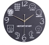 BANNAB 1 pièce Creative Math Blackboard Pop Quiz Horloge Murale pour Salle De Classe Home Office Décoration Cadeau sans Batterie (Style 4) Horloge Murale