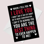 Valentines Card for Him Her LOVE YOU Valentines Day Anniversary Card Boyfriend