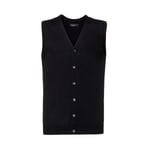 Russell Men´s V-neck Sleeveless Cardigan - Black - 2XS