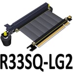 0.12m R33SQ-LG2 RUBBER Câble d'extension de carte graphique Pcie x16 pci-e 16x, pour châssis Antec CoolMaster Corsair Gigabyte MSI PHANTEKS Deepcool Segotep TT Nipseyteko