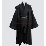 Star Wars Cosplay Costume Anakin Skywalker Replica Jedi Robe Fantasia Male Halloween Cosplay Jedi Costume For Men Plus Size 4xl Black Full Set XL