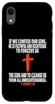 Coque pour iPhone XR 1 Jean 1:9 Écriture des versets bibliques