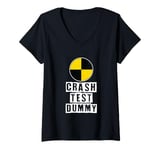 Womens Car Accident Crash Car Saying Funny Crash Test Dummy V-Neck T-Shirt