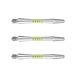 WINMAU Michael Van Gerwen MvG Lot de 3 jeux de fléchettes courtes en aluminium Argenté et vert