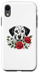 Coque pour iPhone XR Roses Flowers Dalmatian Dalmatians Dal Dally Dog