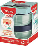 Maped Picnik - Pot à Sauce Origins x 2 - Étanche - Contenance 40ml - Compatible avec Bol à Déjeuner Origins - 2 Pots, Couleur Bleu, Taille unique