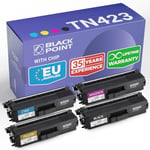 Black Point Lot de 4 Toners de qualité supérieure pour TN423 TN421 TN-423BK TN423C TN423M TN423Y TN421BK TN423BK pour Brother MFC-L8690CDW MFC-L8900CDW DCPL8410CDW HL-L8260CDW HL-L8360CDW DCP-L8410CDN