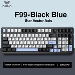 AULA-Clavier mécanique F99,Bluetooth 5.0,2.4G,sans fil,filaire,monté sur joint,clavier de jeu 99 prédire,clavierss - Type Black-Blue-Star Vector Axis