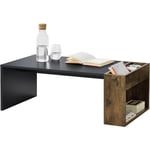Salon de contenant de table basse salon 34x95x50 cm en bois noir / foncé