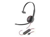 Poly Blackwire 3210 - 3200 Series - micro-casque - sur-oreille - filaire - USB-C - noir - Certifié Skype, certifié Cisco Jabber, Certifié Avaya