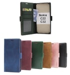 Lyx Standcase Wallet Nokia C22 / C32 (Svart)