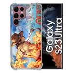 Tempered Glass Case for Samsung Galaxy S23 Ultra Manga One Piece Ace Colour