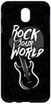 Coque Pour Tablette - Rock Your World Fond Noir - Compatible Avec Samsung Galaxy J7 (2017) - Plastique - Bord Noir