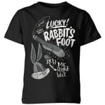 Looney Tunes ACME Lucky Rabbits Foot Kids' T-Shirt - Black - 9-10 Years - Black