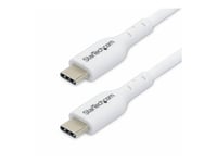 Startech.Com 3.3Ft (1M) Usb-C Charging Cable, Charge & Sync, 60W (3A) Pd, Usb 2.0 Laptop Charger Cable - White Usb C Charging Cord - Usb-Kabel - 24 Pin Usb-C (Hane) Till 24 Pin Usb-C (Hane) - Usb 2.0 - 3 A - 1 M - Usb Power Delivery (60W), Stöd För